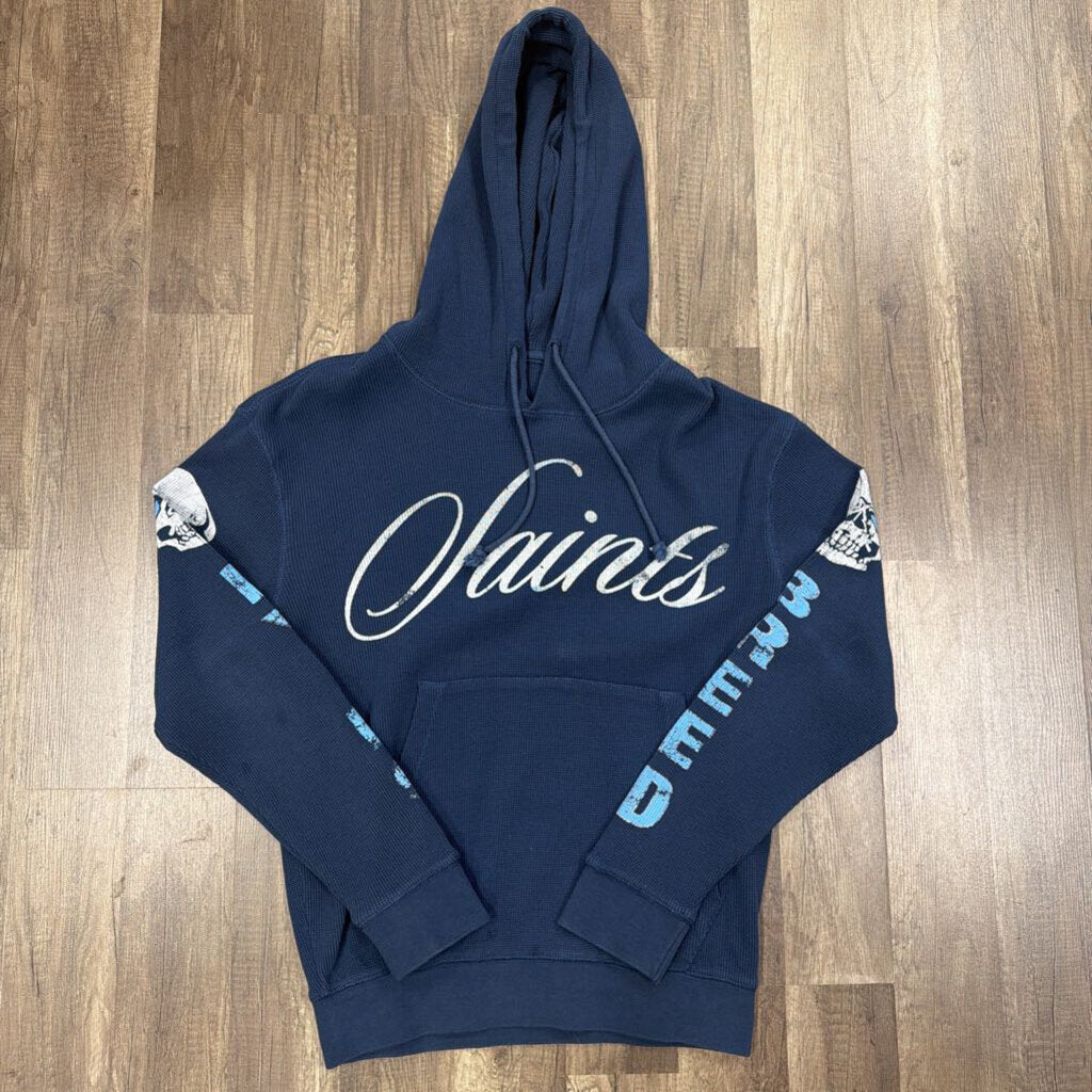 Saints blue thermal hoodie