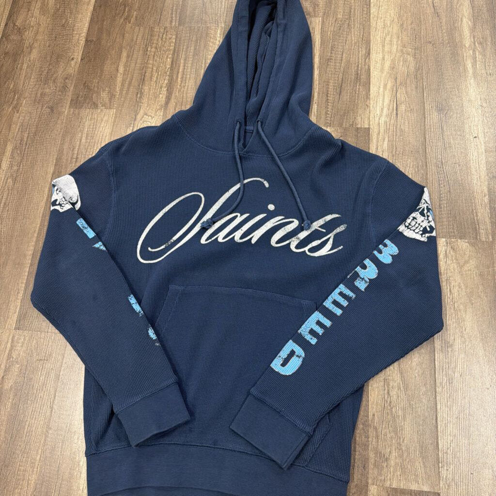 Saints blue thermal hoodie