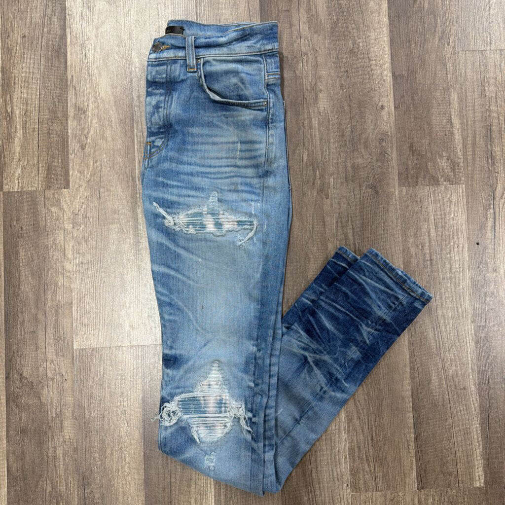 Amiri Jean mx 1 blue white patch