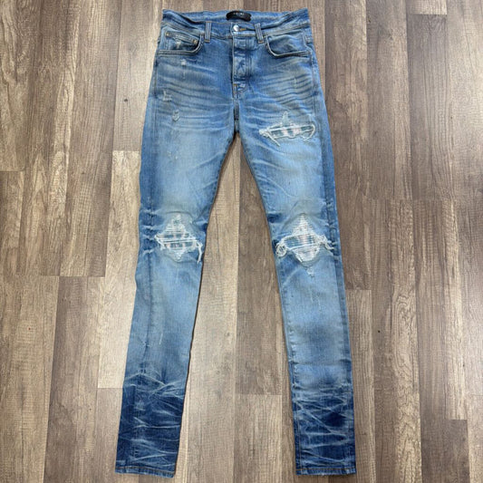 Amiri Jean mx 1 blue white patch