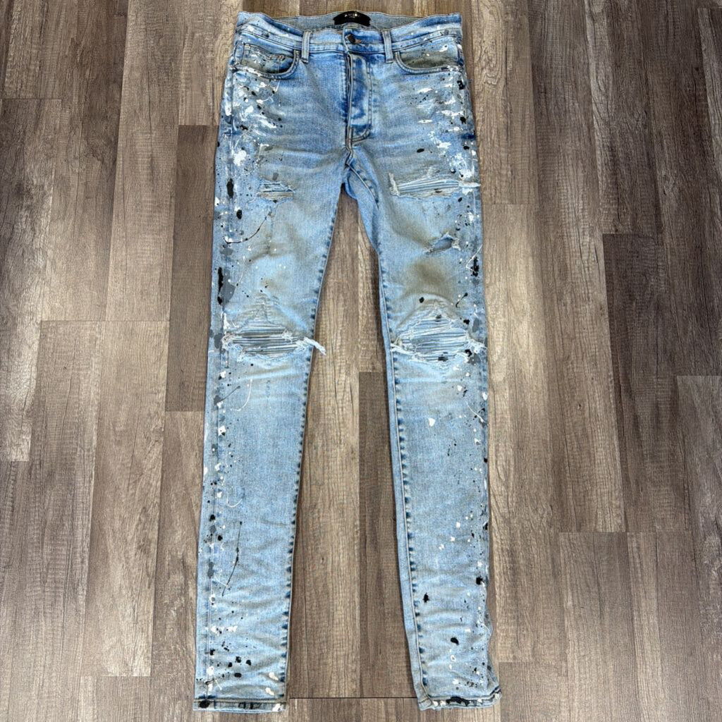 Amiri Jean mx 1 paint splatter denim patch