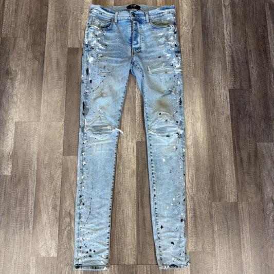 Amiri Jean mx 1 paint splatter denim patch