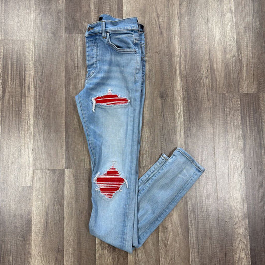 Amiri Jean Blue Mx1 Red Patch