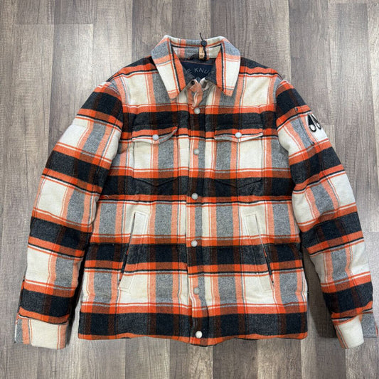 Moose Knuckle Flannel Coat Orange