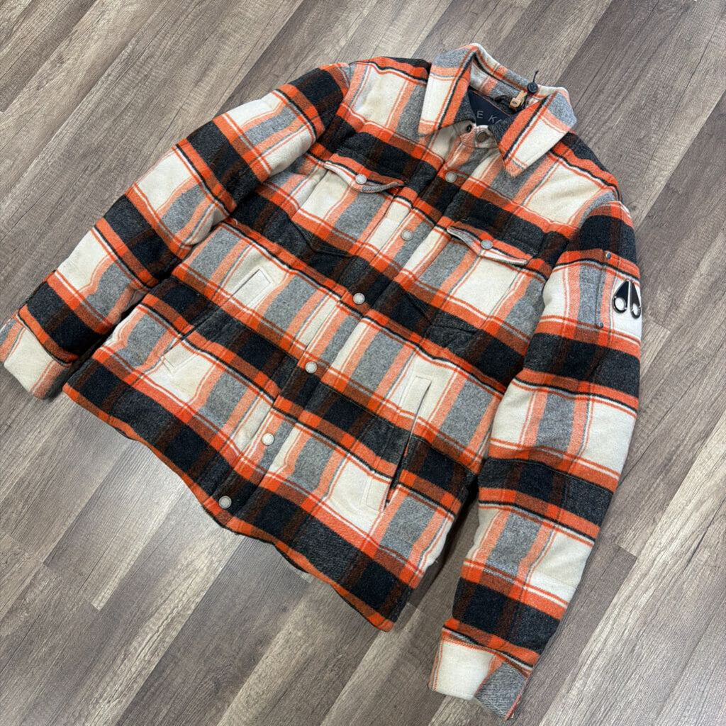 Moose Knuckle Flannel Coat Orange