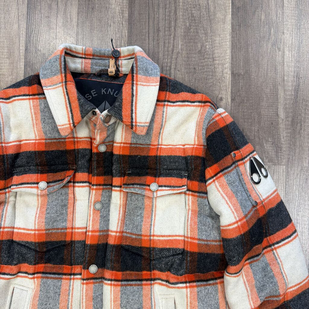 Moose Knuckle Flannel Coat Orange