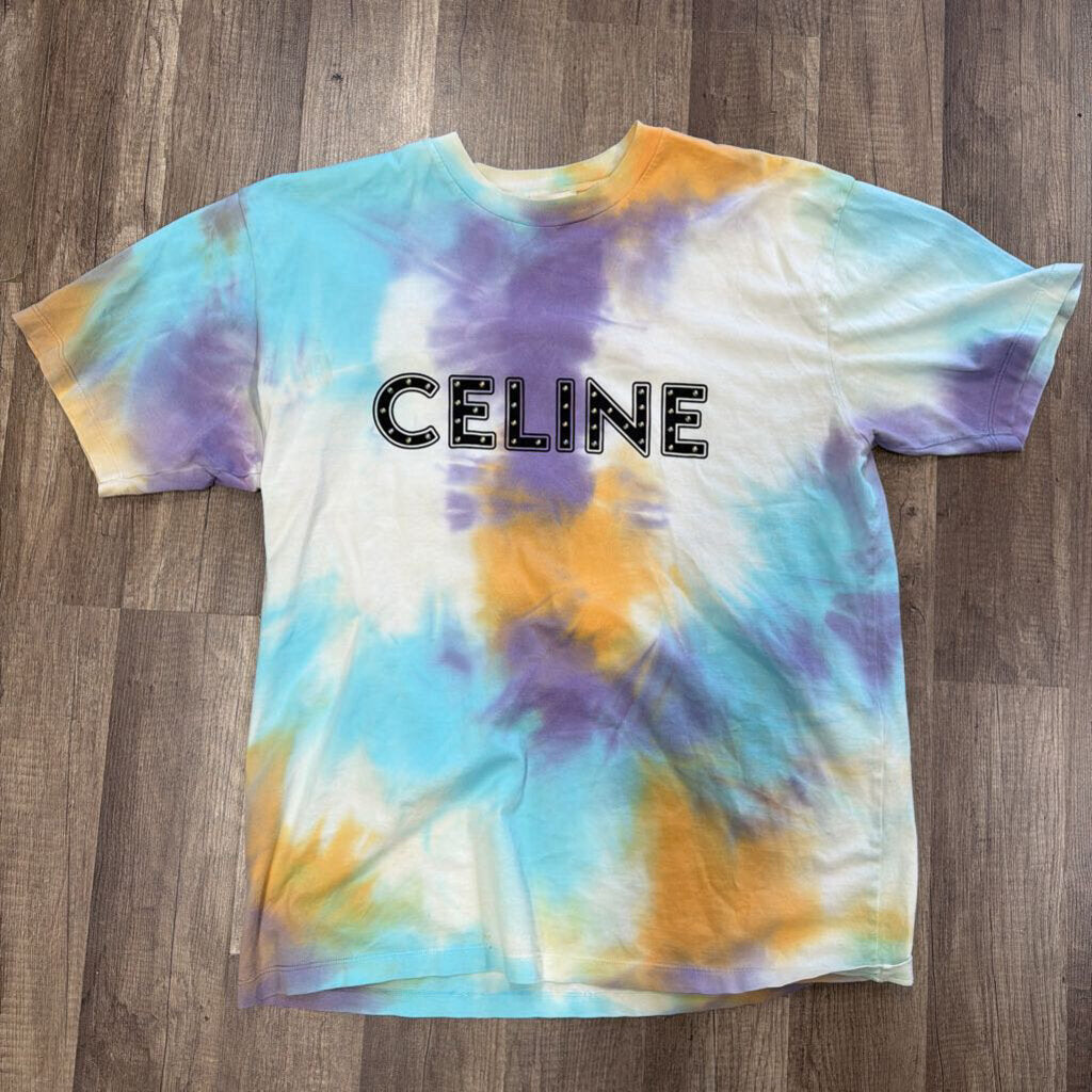 Celine Studded Tie Dye Shirt