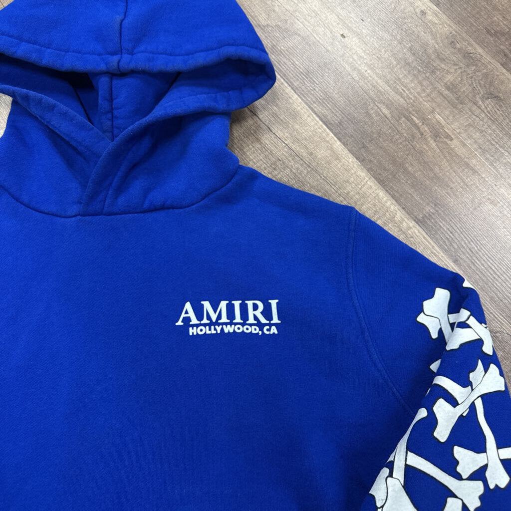 Amiri Hollywood Bone Hoodie Blue