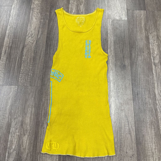 Chrome heart tank yellow blue