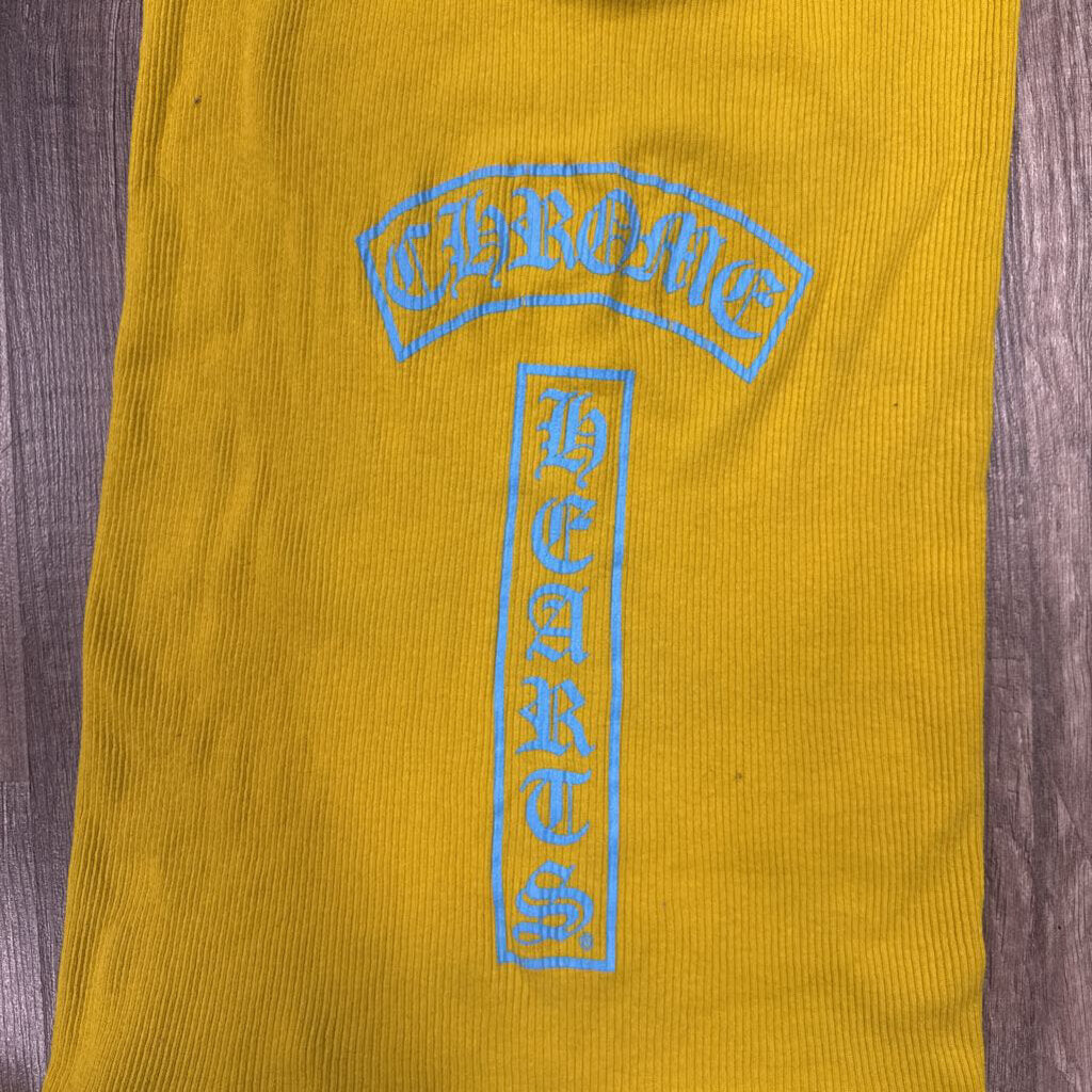Chrome heart tank yellow blue