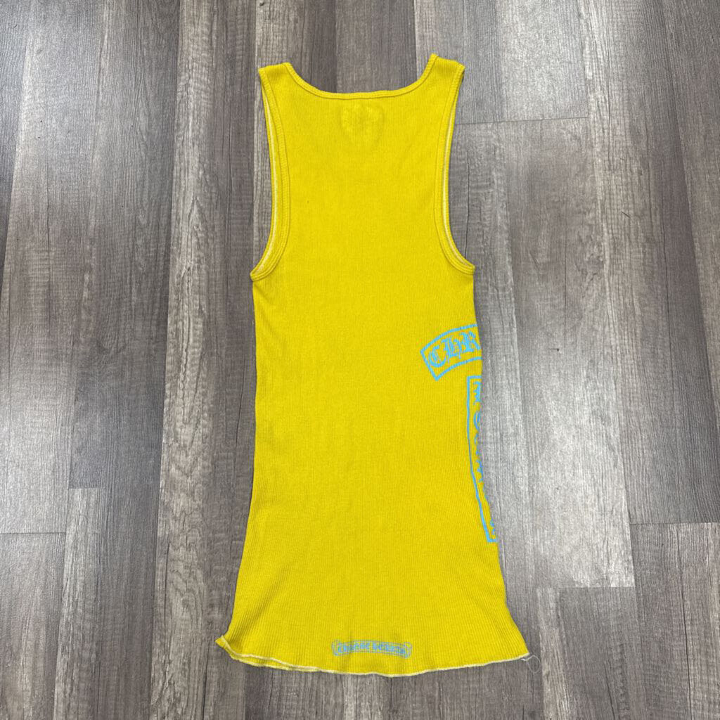 Chrome heart tank yellow blue