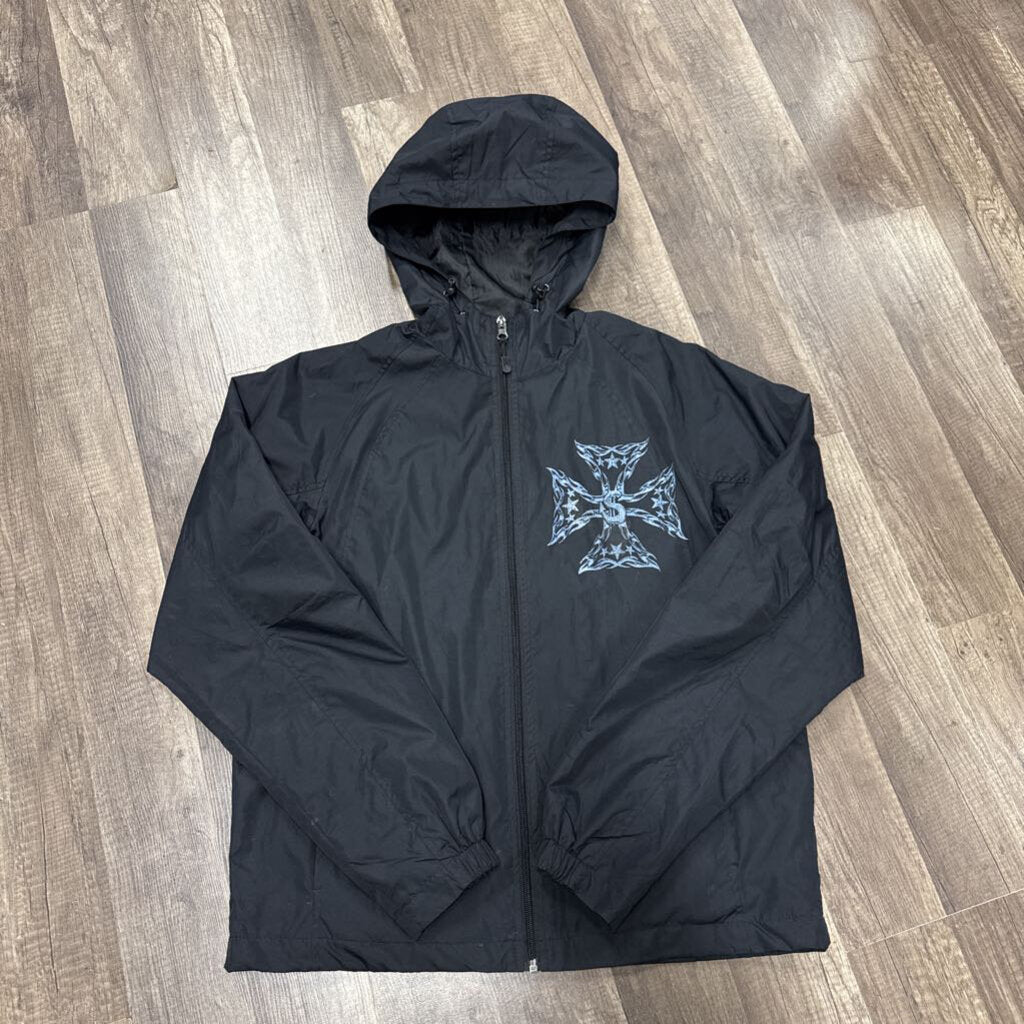 Saints nylon logo zip up black