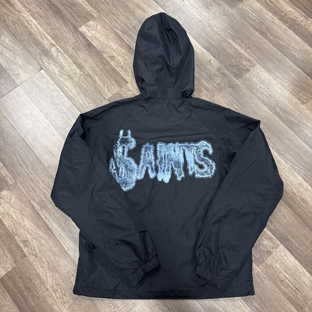 Saints nylon logo zip up black