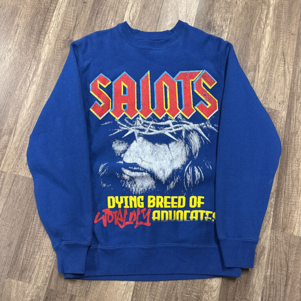 Saints wordly advocates crew neck blue