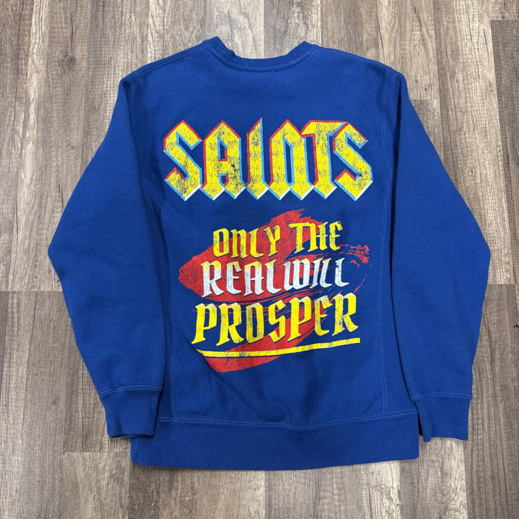 Saints wordly advocates crew neck blue