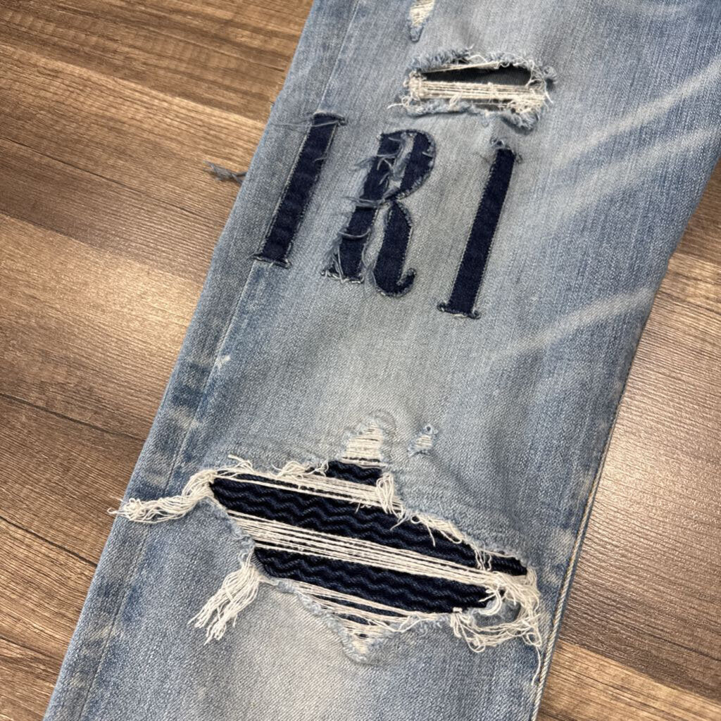 Amiri Jean MX 1 Denim Patch Logo