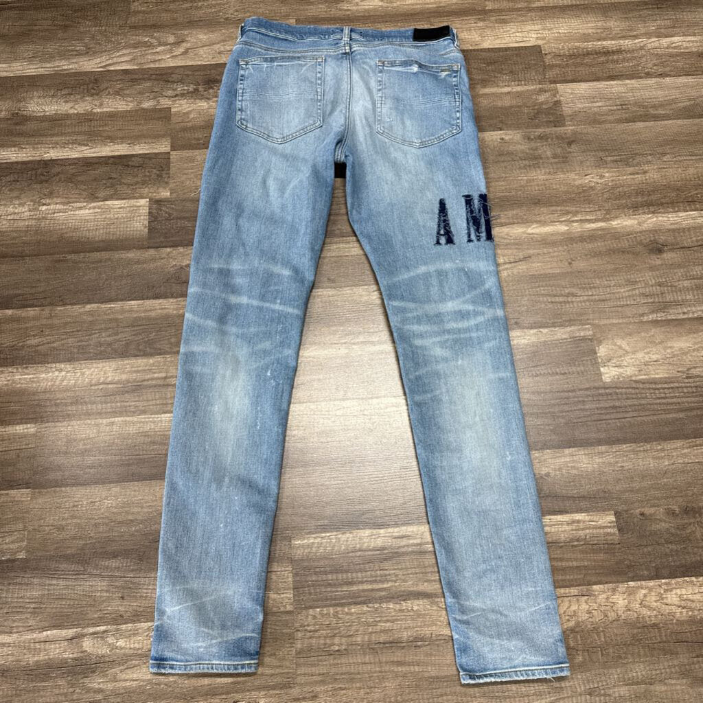 Amiri Jean MX 1 Denim Patch Logo