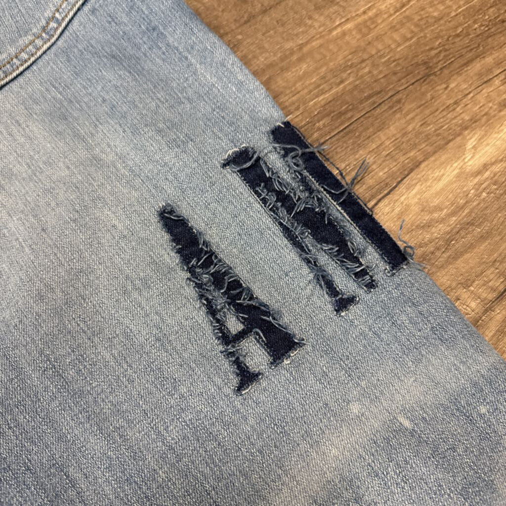 Amiri Jean MX 1 Denim Patch Logo