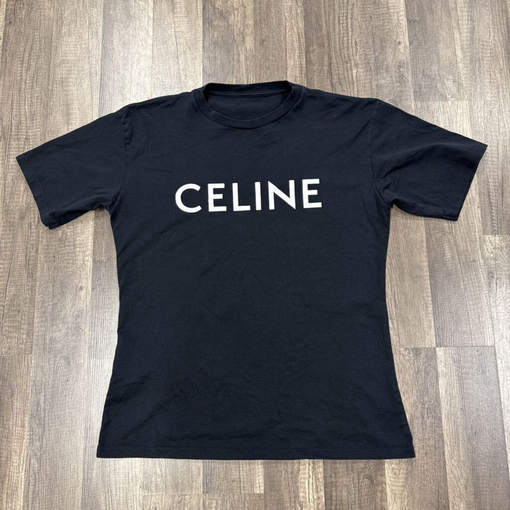 Celine Tshirt Black Logo