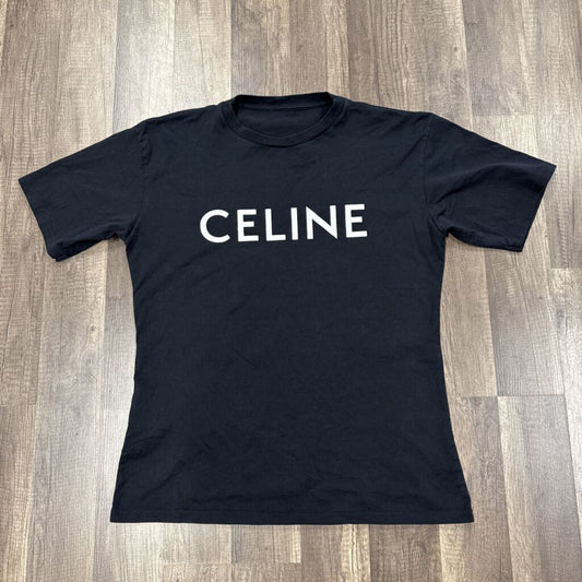Celine Tshirt Black Logo