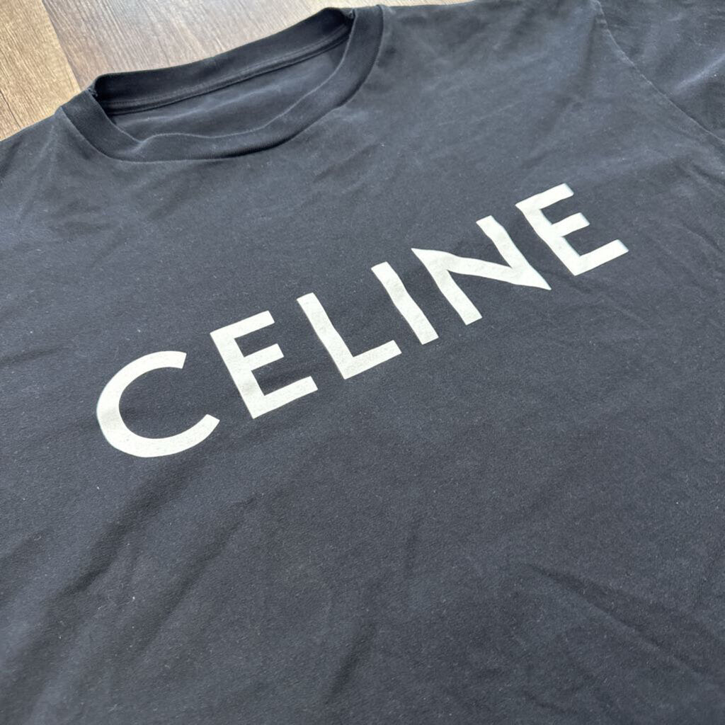 Celine Tshirt Black Logo