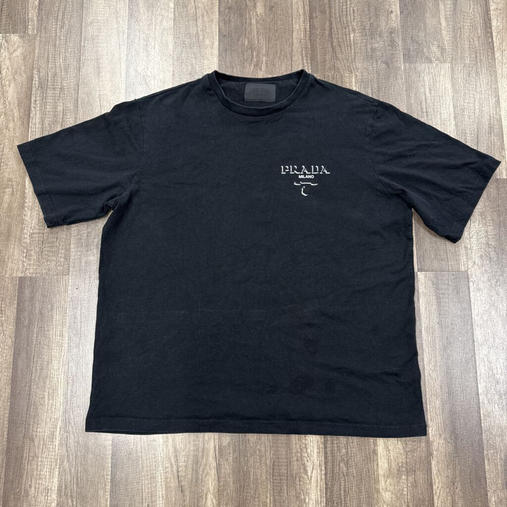 Prada Black Letter Print Shirt