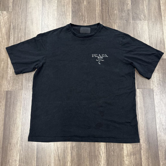 Prada Black Letter Print Shirt