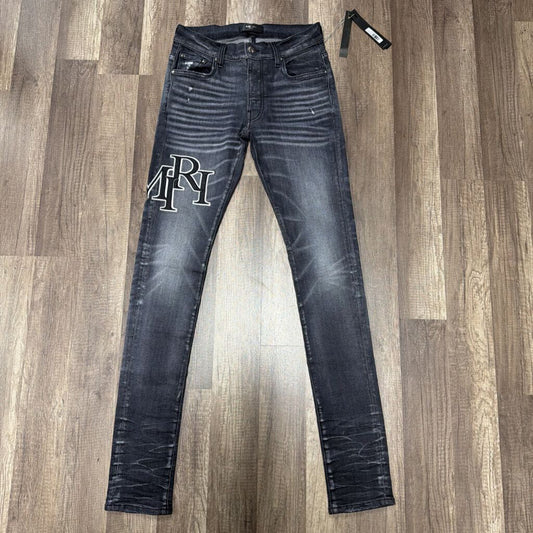 Amiri Jean Oblique Logo Grey