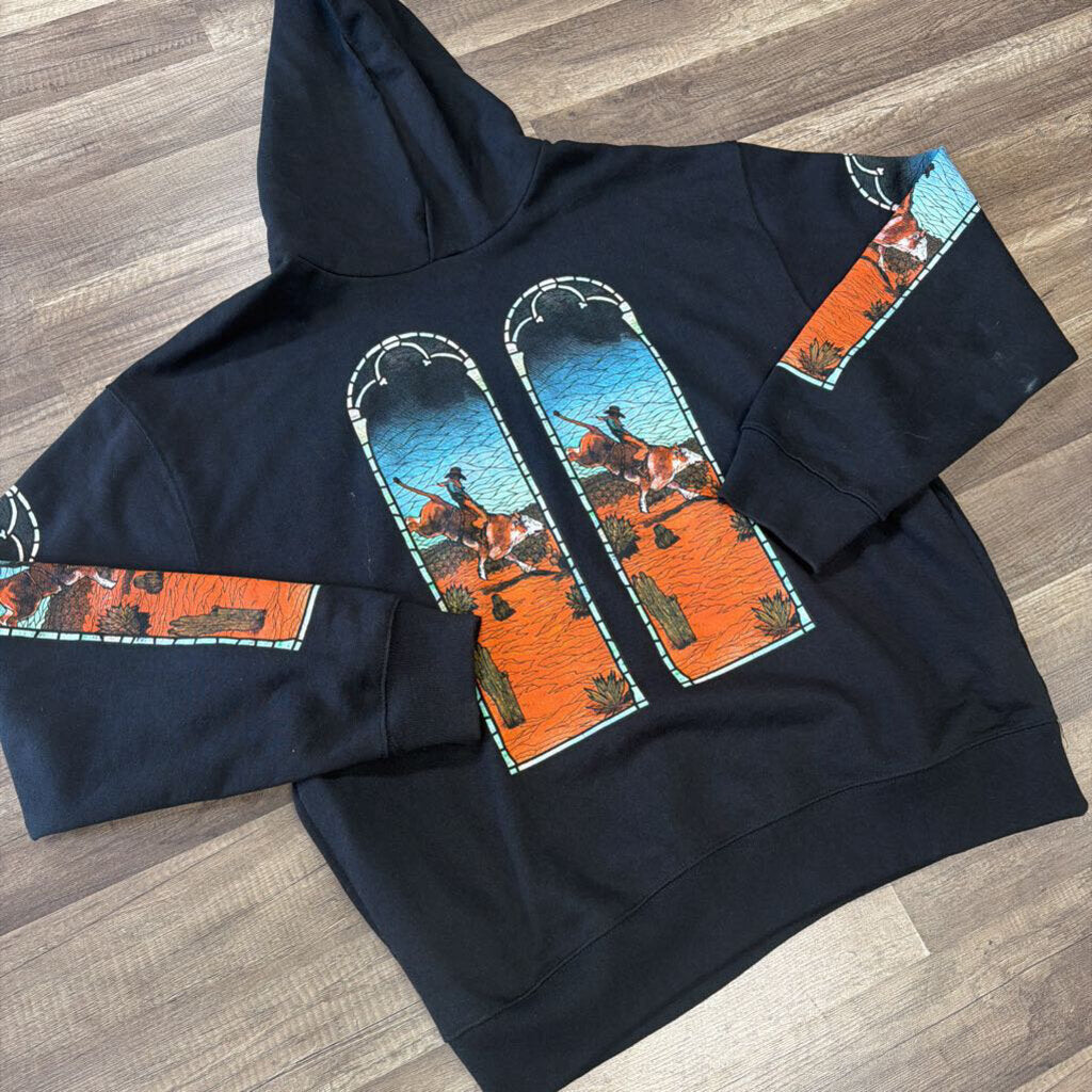 Who decides war rodeo hoodie black