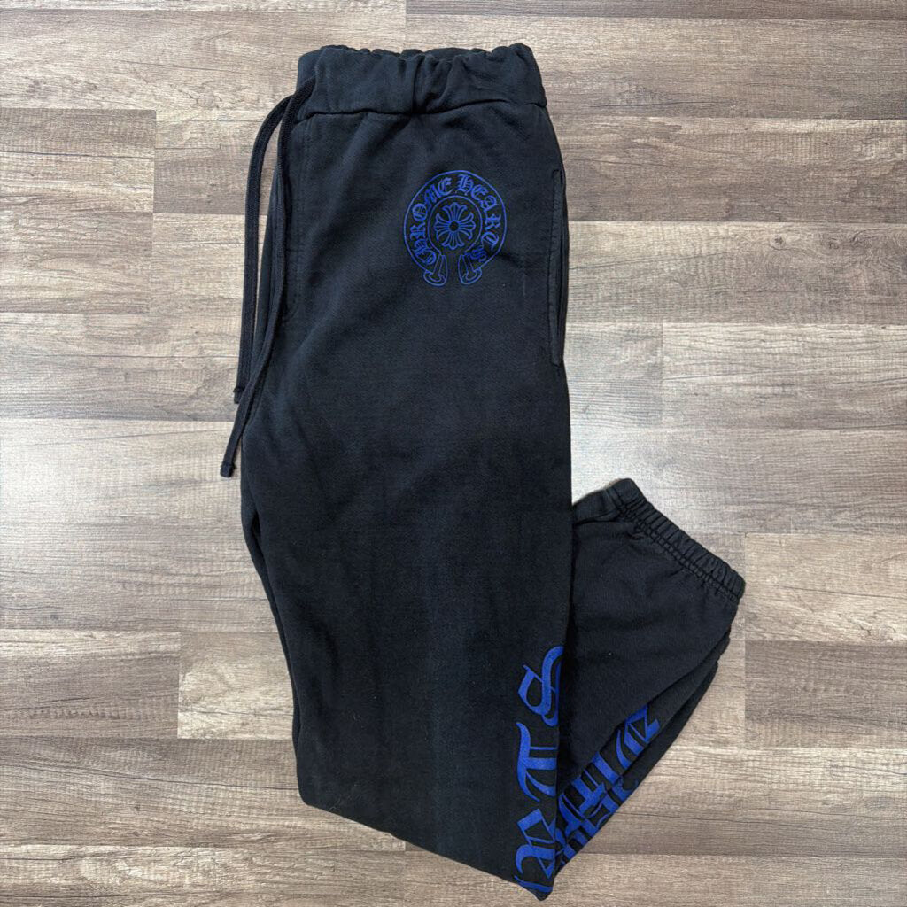 Chrome Hearts logo sweatpants black blue