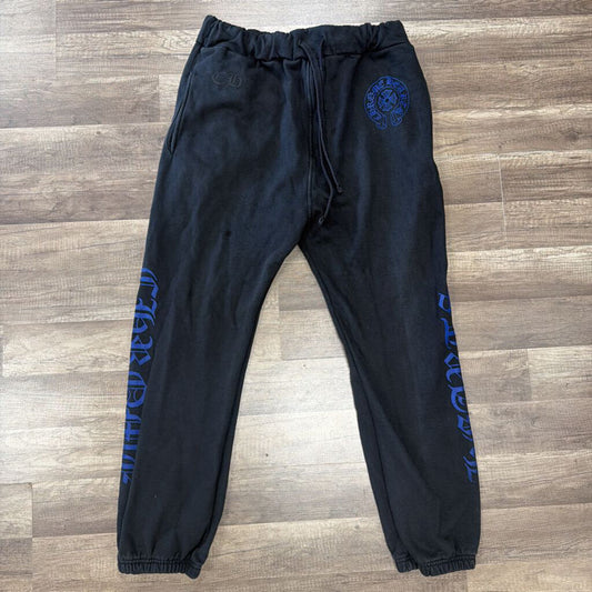 Chrome Hearts logo sweatpants black blue