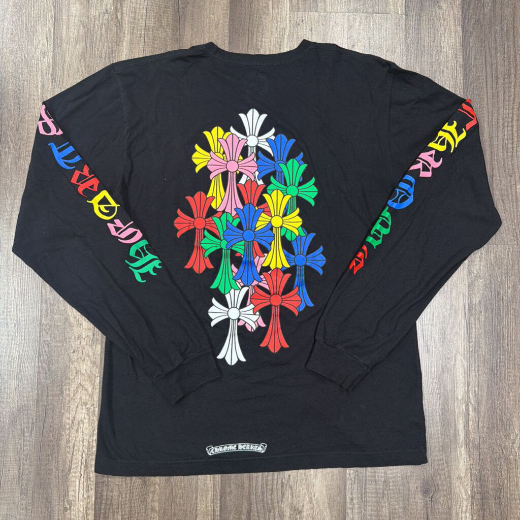 chrome hearts long sleeve black multi cross
