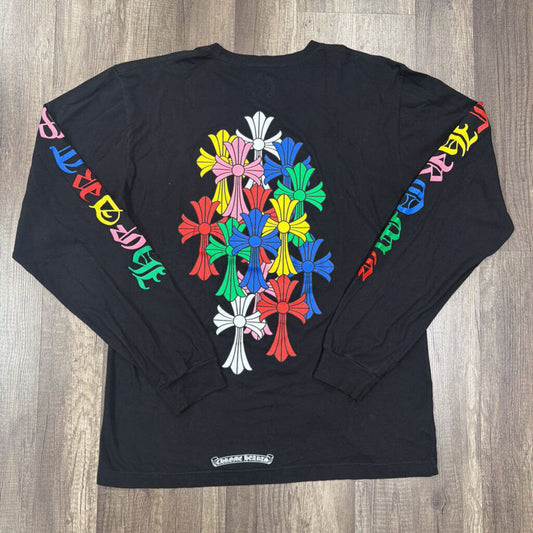 chrome hearts long sleeve black multi cross