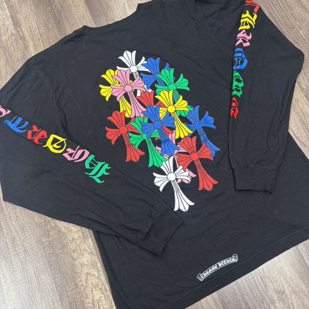 chrome hearts long sleeve black multi cross