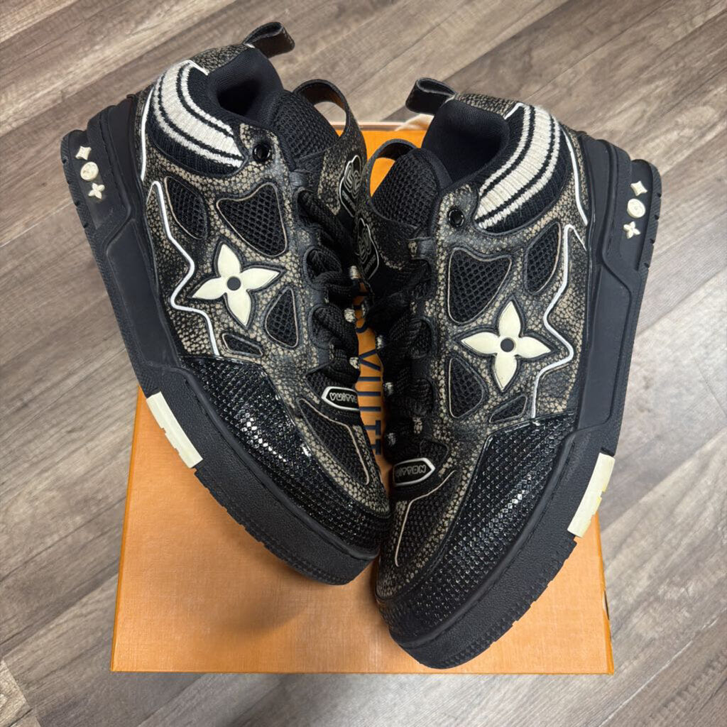 louis vuitton skate brown black distressed