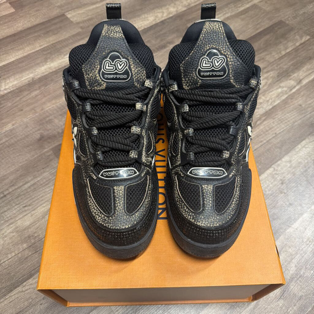 louis vuitton skate brown black distressed