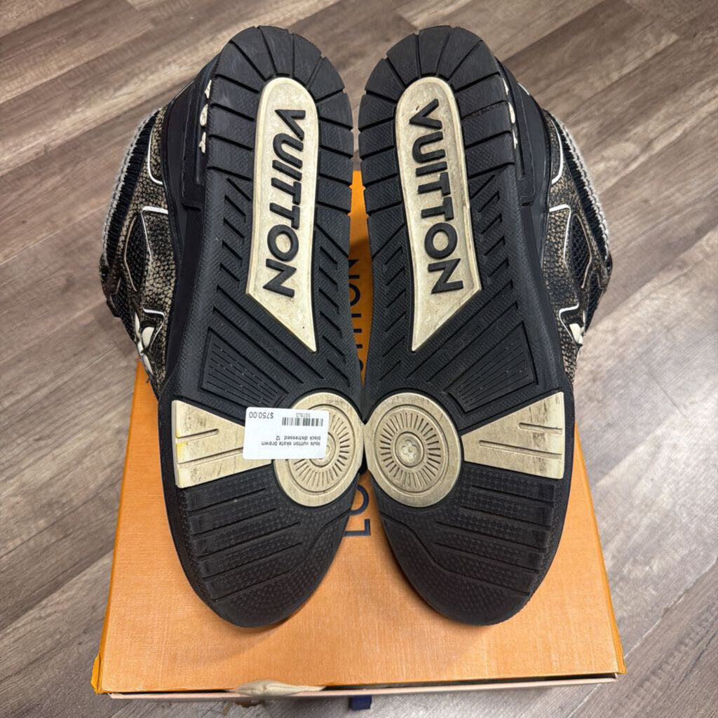 louis vuitton skate brown black distressed