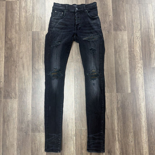 Amiri jean mx1 black camo patch