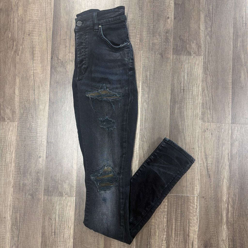 Amiri jean mx1 black camo patch