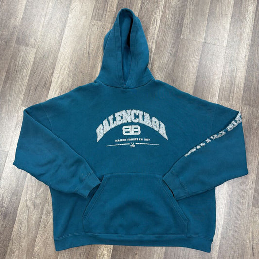 Balenciaga Teal Masion Hoodie
