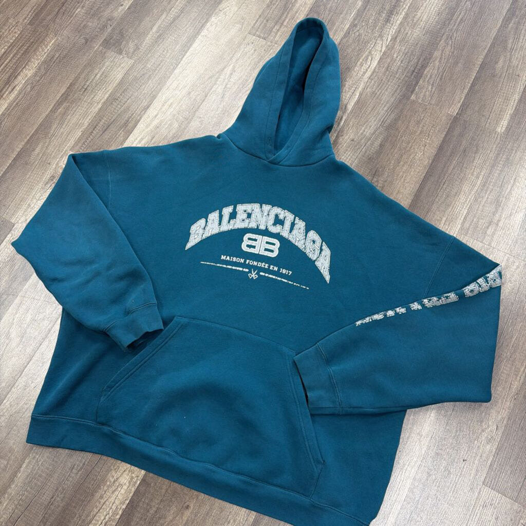 Balenciaga Teal Masion Hoodie