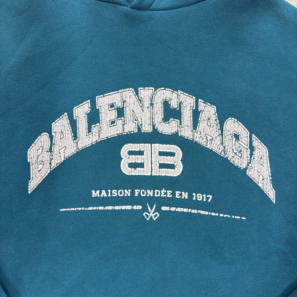 Balenciaga Teal Masion Hoodie