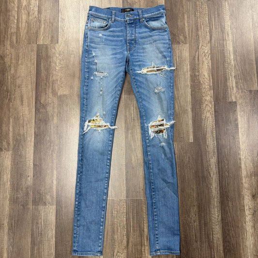 Amiri Jean yellow brown blue