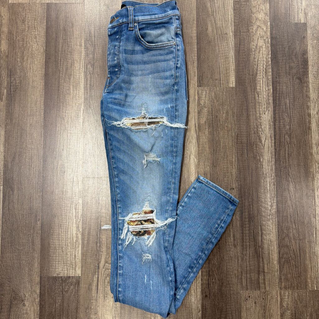 Amiri Jean yellow brown blue