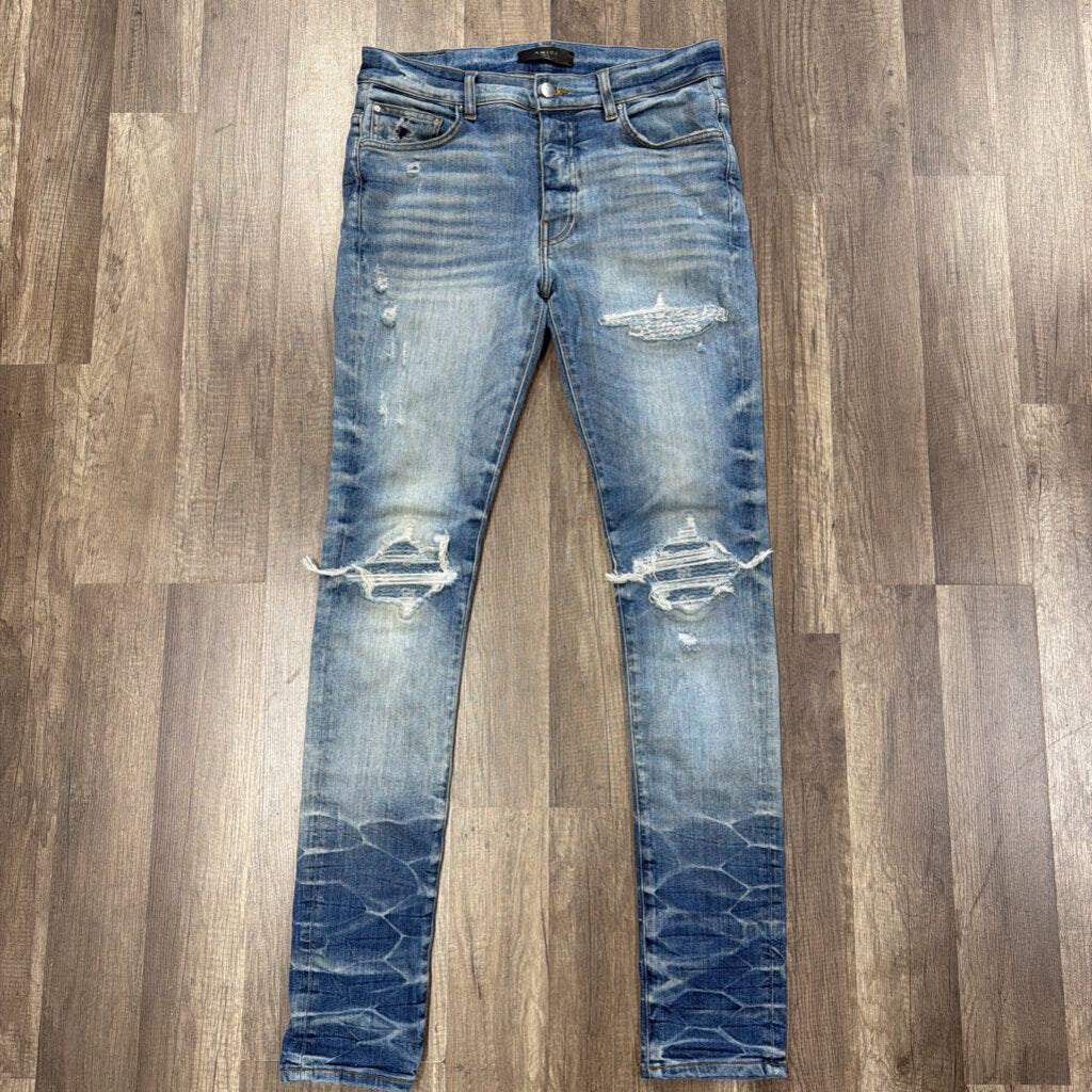 Amiri Jean Blue Denim Patch