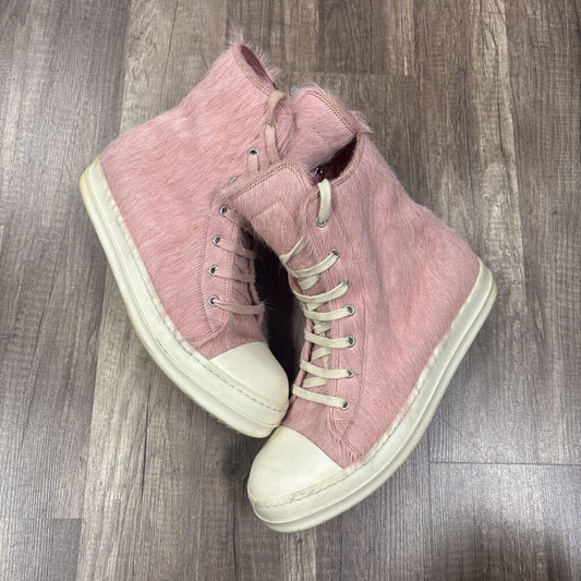 Rick Owens Ramone High Pink Fur