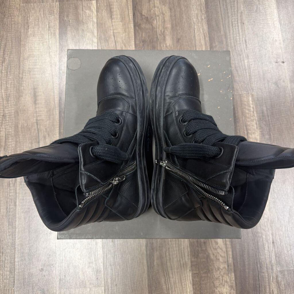 Rick Owens Geobasket Triple Black Jumbo Lace