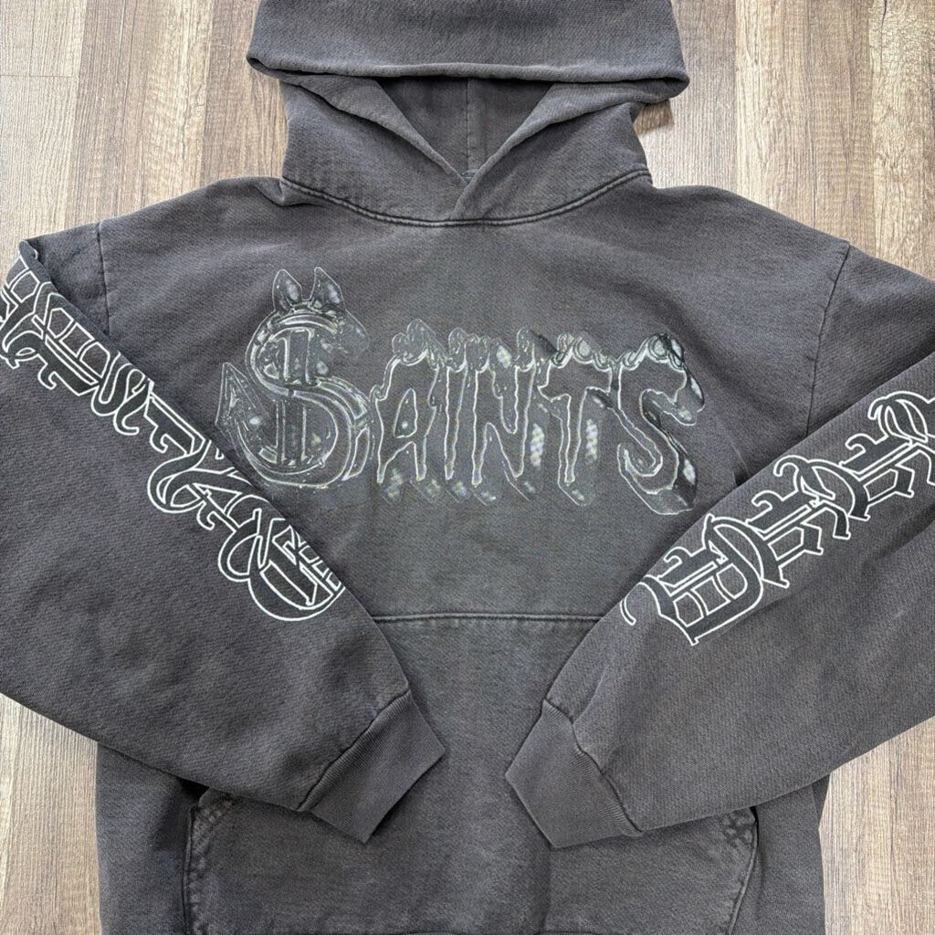Saints Script Hoodie Grey