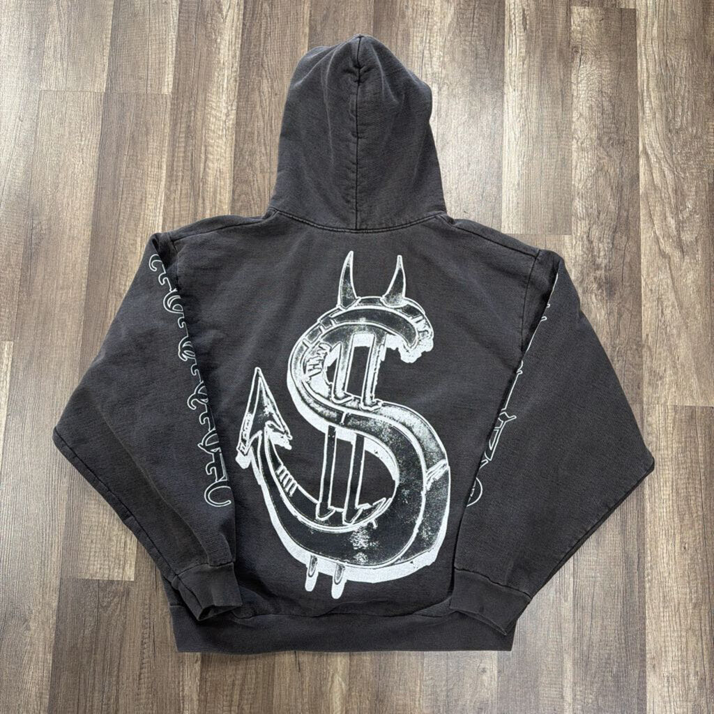 Saints Script Hoodie Grey