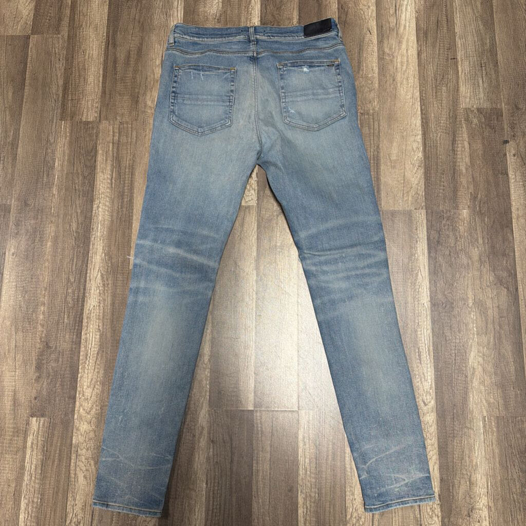 Amiri Jean Mx1 Cracked Pink Patch